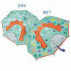 Floss & Rock Paraplu, Dino 3D - 54 cm x Ø 60 cm - Verandert van kleur!