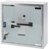 Medicijn/EHBO kastje met glazen deur met slotje 30 x 12 cm - Medicijnkastjes