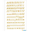 Stickervellen 220x Alfabet Plak Letters A Z Goud Transparant 8 Mm