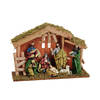Complete kerststal - inclusief kerstbeelden - 30 x 21 x 10 cm - hout - Kerststallen