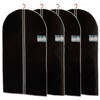 Set van 4x stuks zwarte kledinghoezen 60 x150 cm - Kledinghoezen