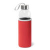 Sport waterfles/drinkfles met hoes rood - 520 ml - Bidon - Drinkflessen