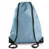 Sport gymtas/draagtas lichtblauw met rijgkoord 34 x 44 cm van polyester - Gymtasje - zwemtasje