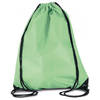 Sport gymtas/draagtas lichtgroen met rijgkoord 34 x 44 cm van polyester - Gymtasje - zwemtasje