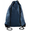 Sport gymtas/draagtas navy blauw met rijgkoord 34 x 44 cm van polyester - Gymtasje - zwemtasje