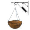 Hanging basket 35 cm met metalen muurhaak en kokos inlegvel - Plantenbakken