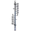 Binnen/buiten zwarte profielthermometers van metaal 41 cm - Buitenthermometers