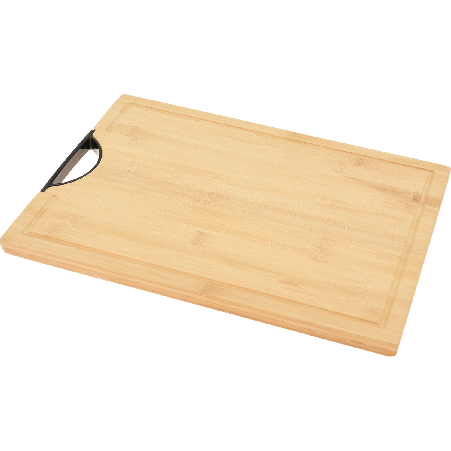 Bamboe houten snijplank / serveerplank met handvat 40 x 30 x cm - Snijplanken | Blokker