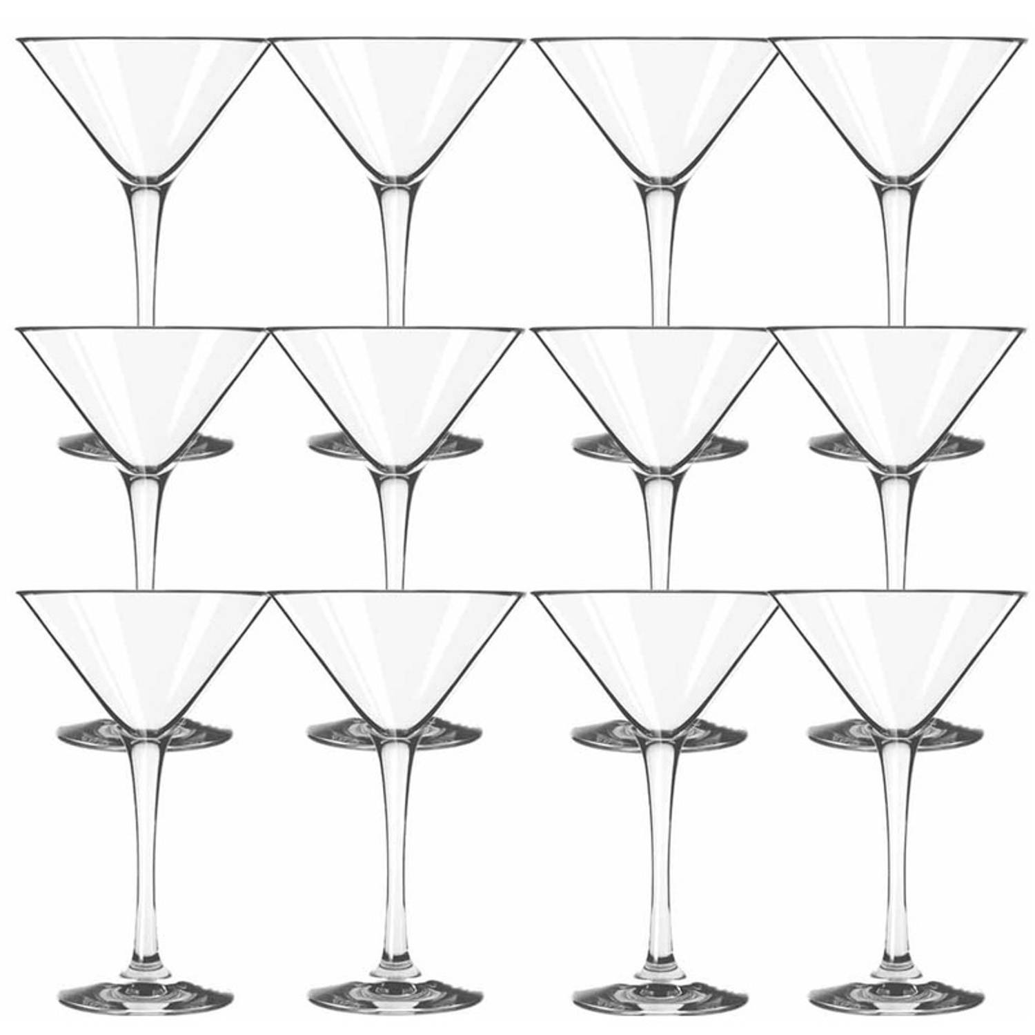 12x Cocktail-martini Glazen Transparant 260 Ml Martini Cocktailglazen