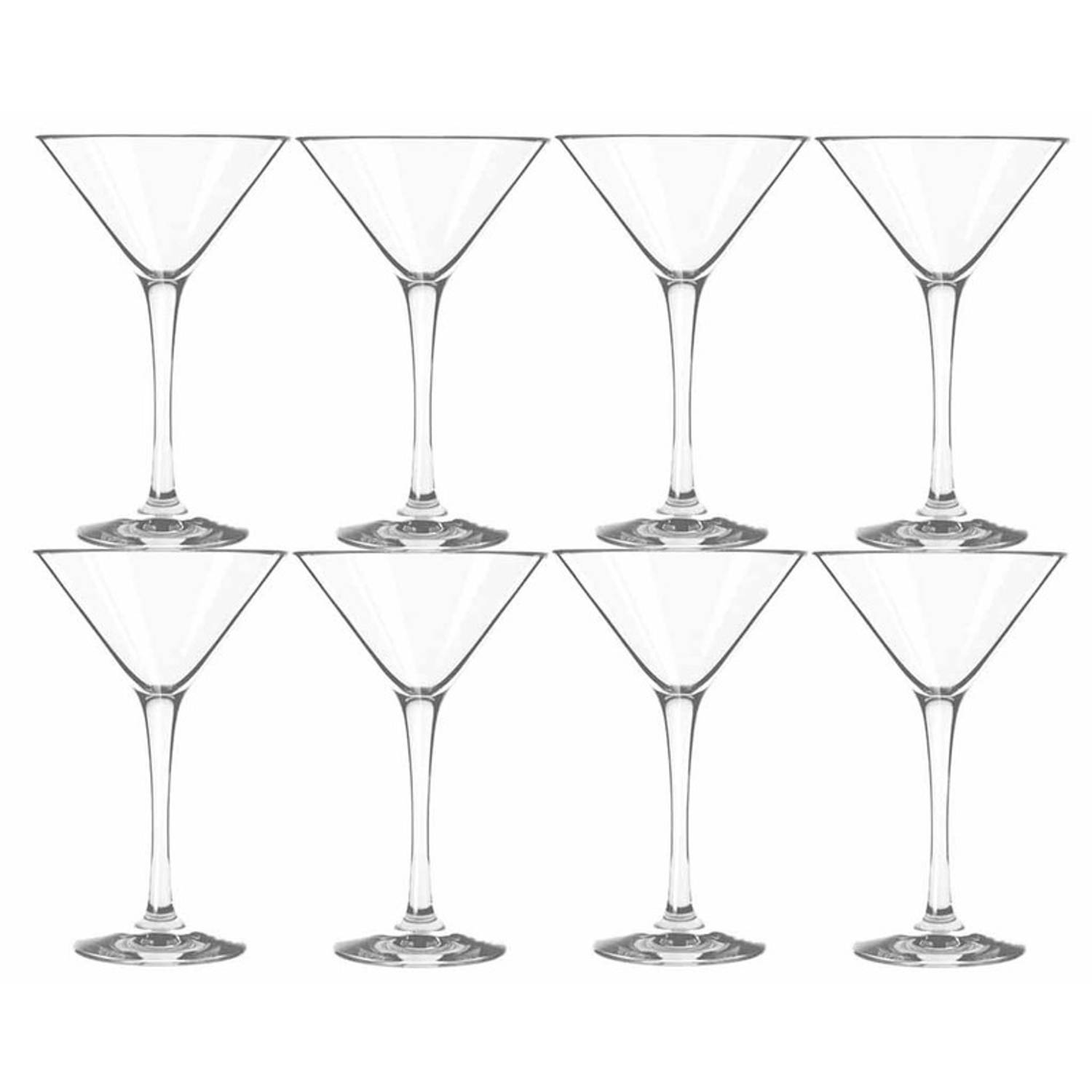 8x Cocktail-martini Glazen Transparant 260 Ml Martini Cocktailglazen