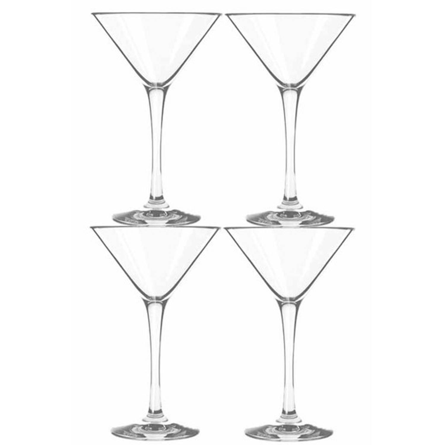 8x Stuks Cocktails-martini Glazen Transparant Van 260 Ml Cocktailglazen