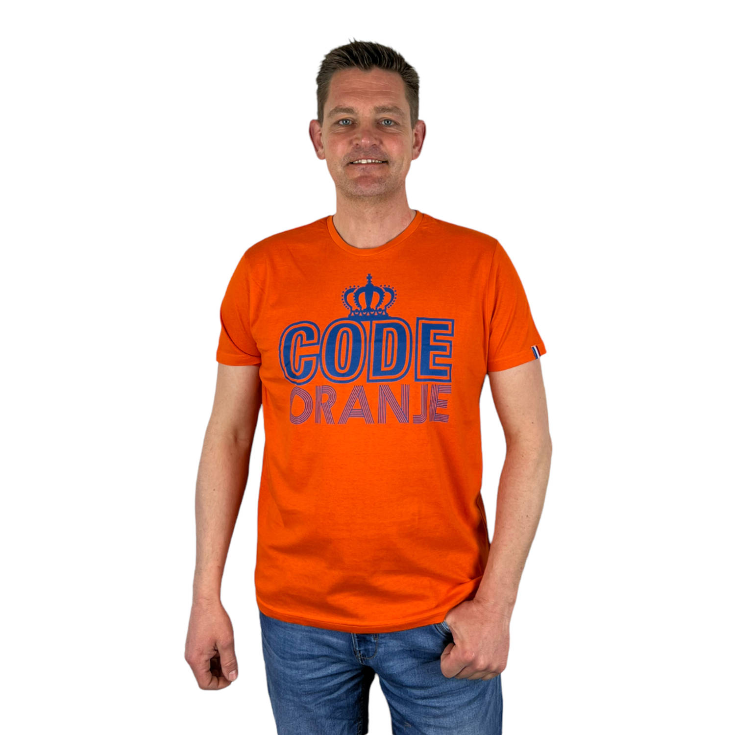 Oranje Heren T-Shirt - Code Oranje - Voor Koningsdag - Holland - Formule 1 - EK/WK Voetbal - Maat L