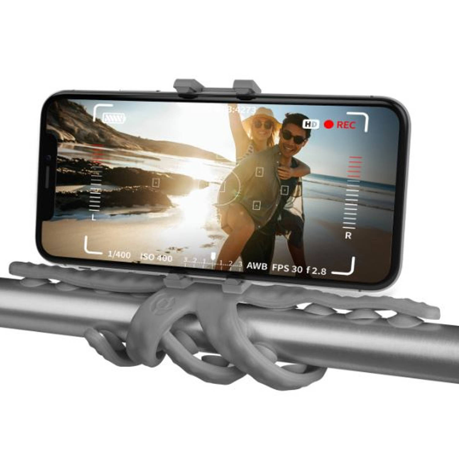 Celly Squiddy selfie statief voor smartphones & actioncam grijs