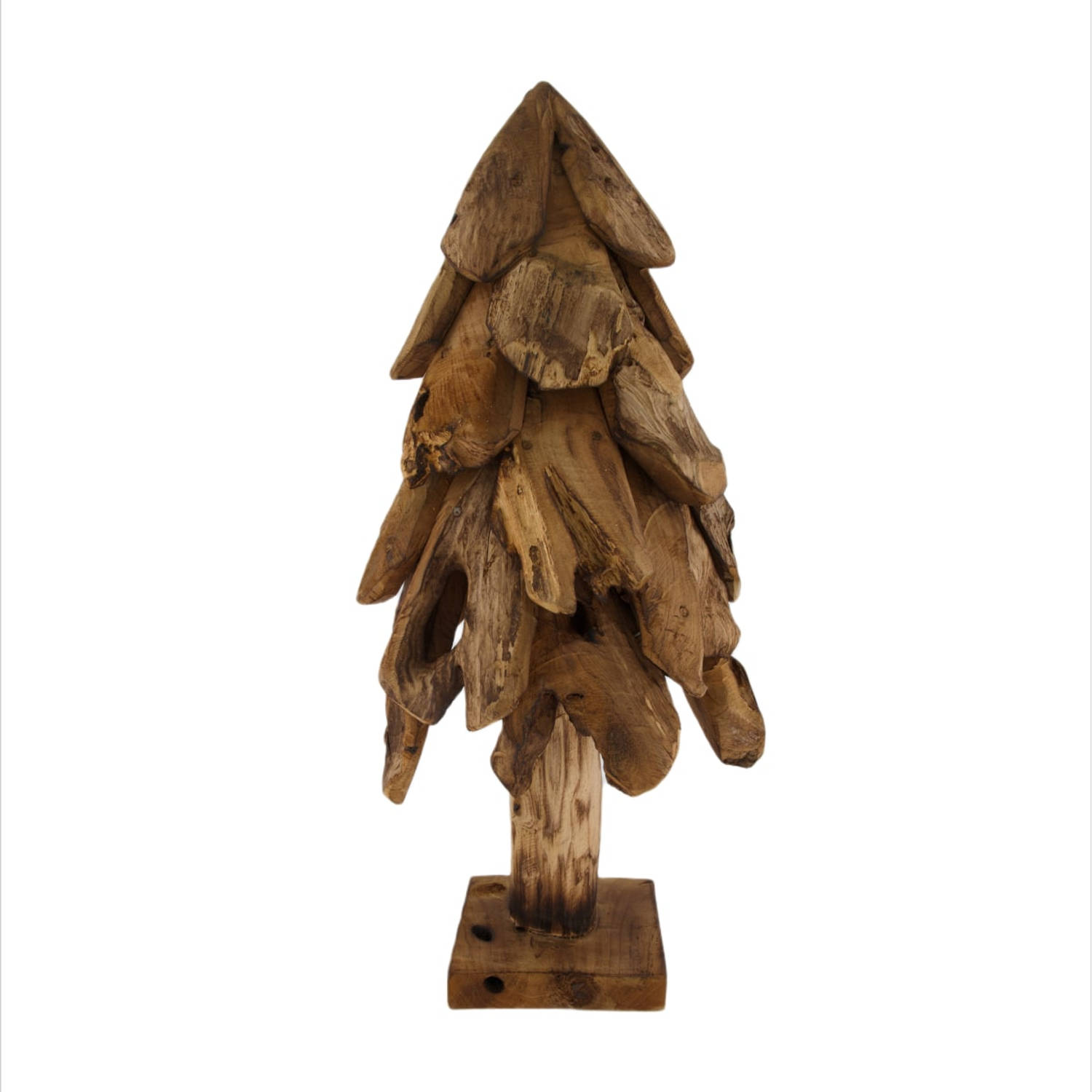 DKNC - Decoratieve kerstboom Nicholas - Teak hout - 60cm - Bruin