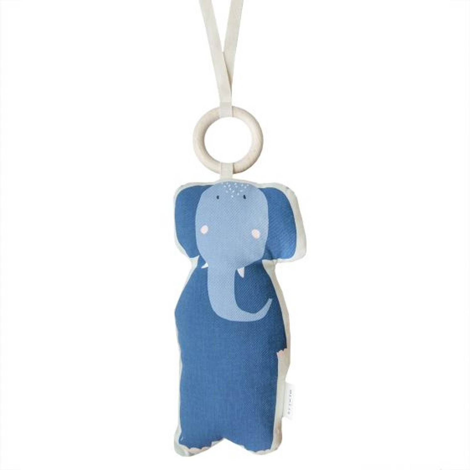 Trixie muziekmobiel Mrs. Elephant 22 cm katoen-polyester blauw