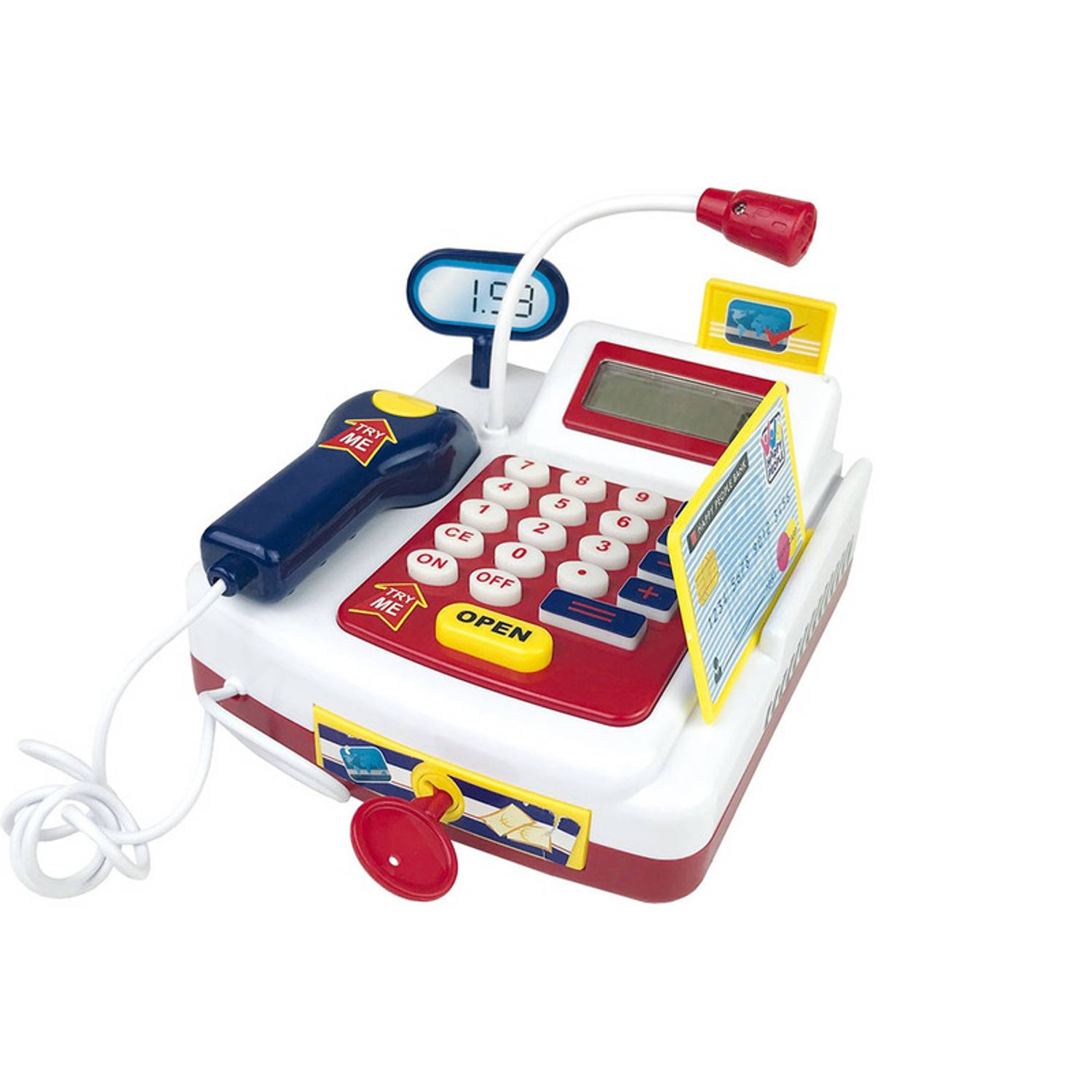 Speelgoed Kassa Met Rekenmachine 9 X 9 X 7 Cm Voor Kinderen Speelgoedkassa