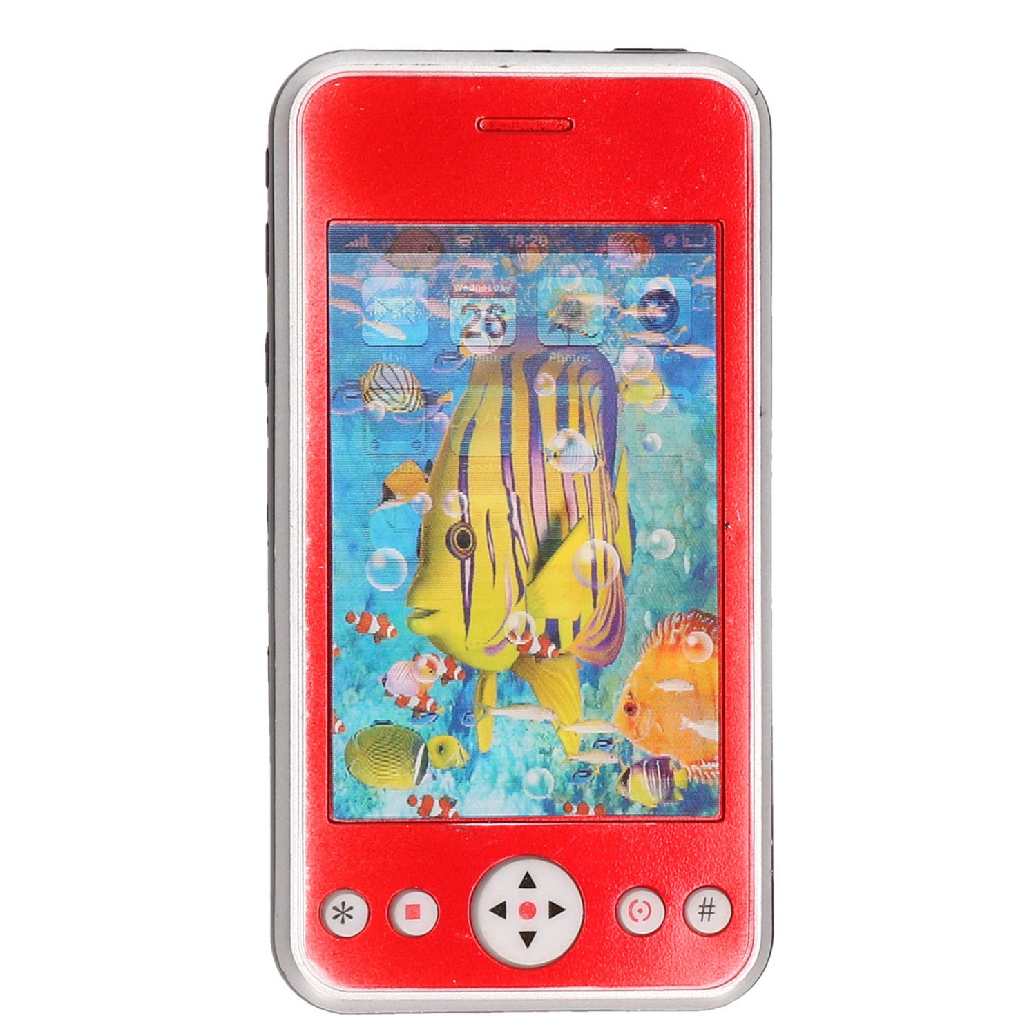 Speelgoed Smartphone-mobiele Telefoon Rood Met Licht En Geluid 11 Cm Speelgoedtelefoons