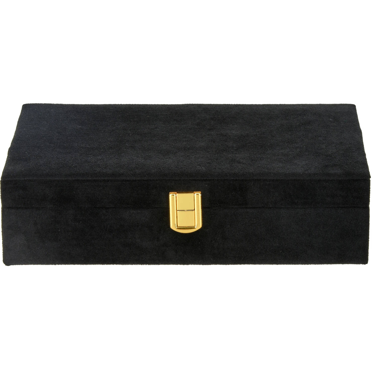 Ter ere van Bijwonen Mew Mew Luxe sieradenbox/juwelendoos zwart fluweel 28 x 19 x 7 cm - Sieradendozen |  Blokker