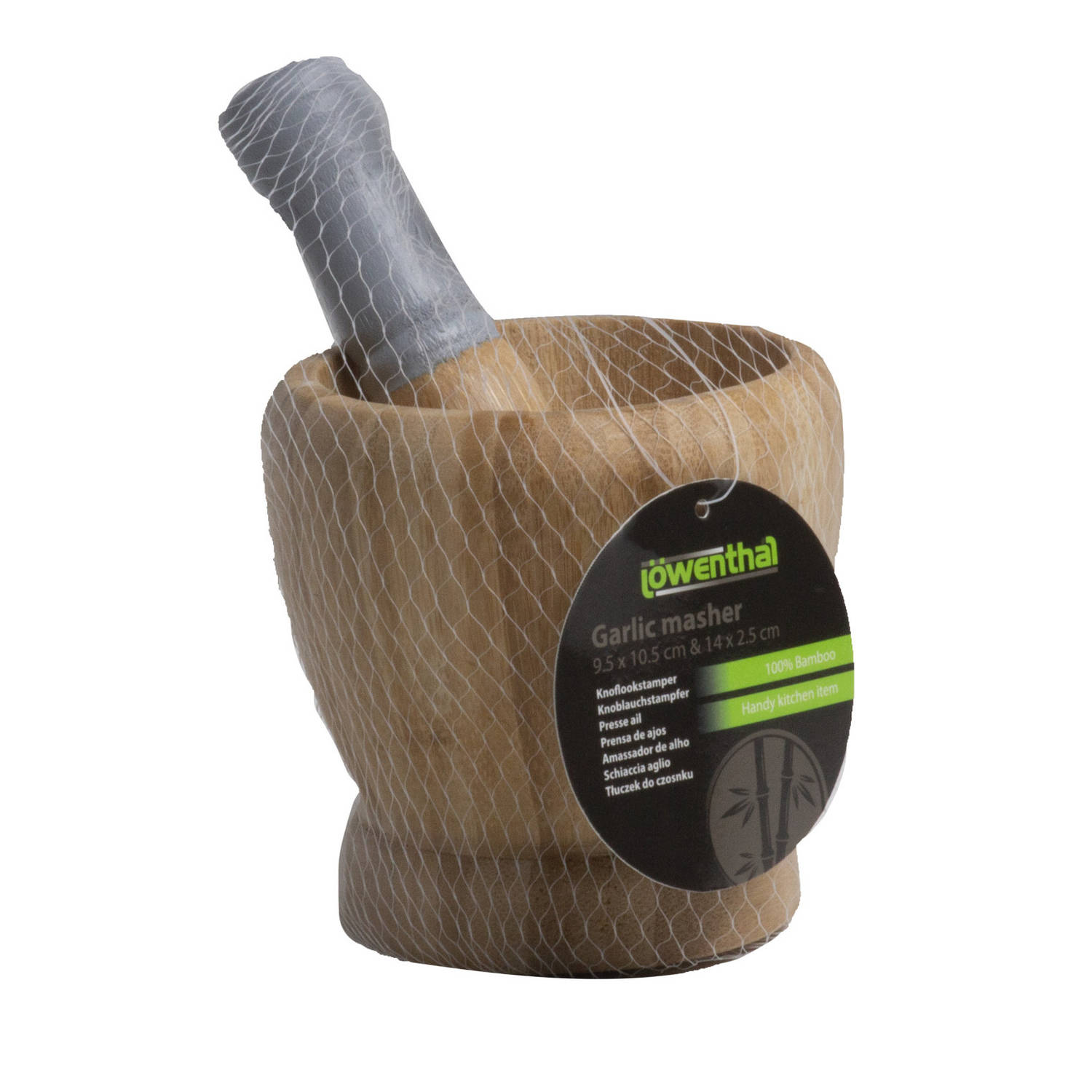 huurder magneet Belastingen Bamboe houten vijzel met stamper D10 x H11 cm - Vijzel en mortier | Blokker