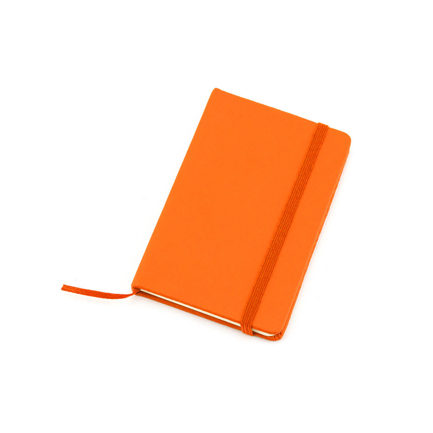 Notitieblokje harde kaft oranje 9 x 14 cm - Notitieboek