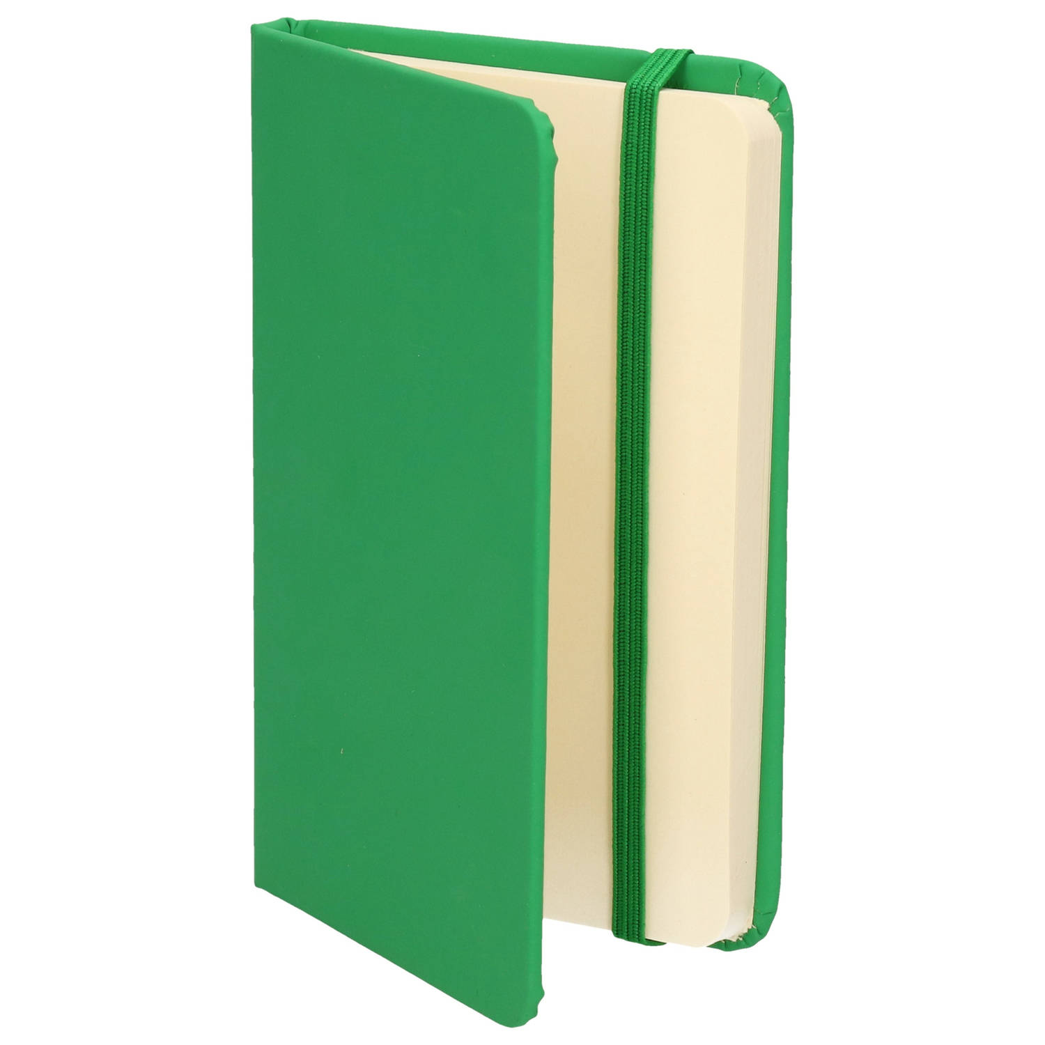 Notitieblokje harde kaft groen 9 x 14 cm - Notitieboek