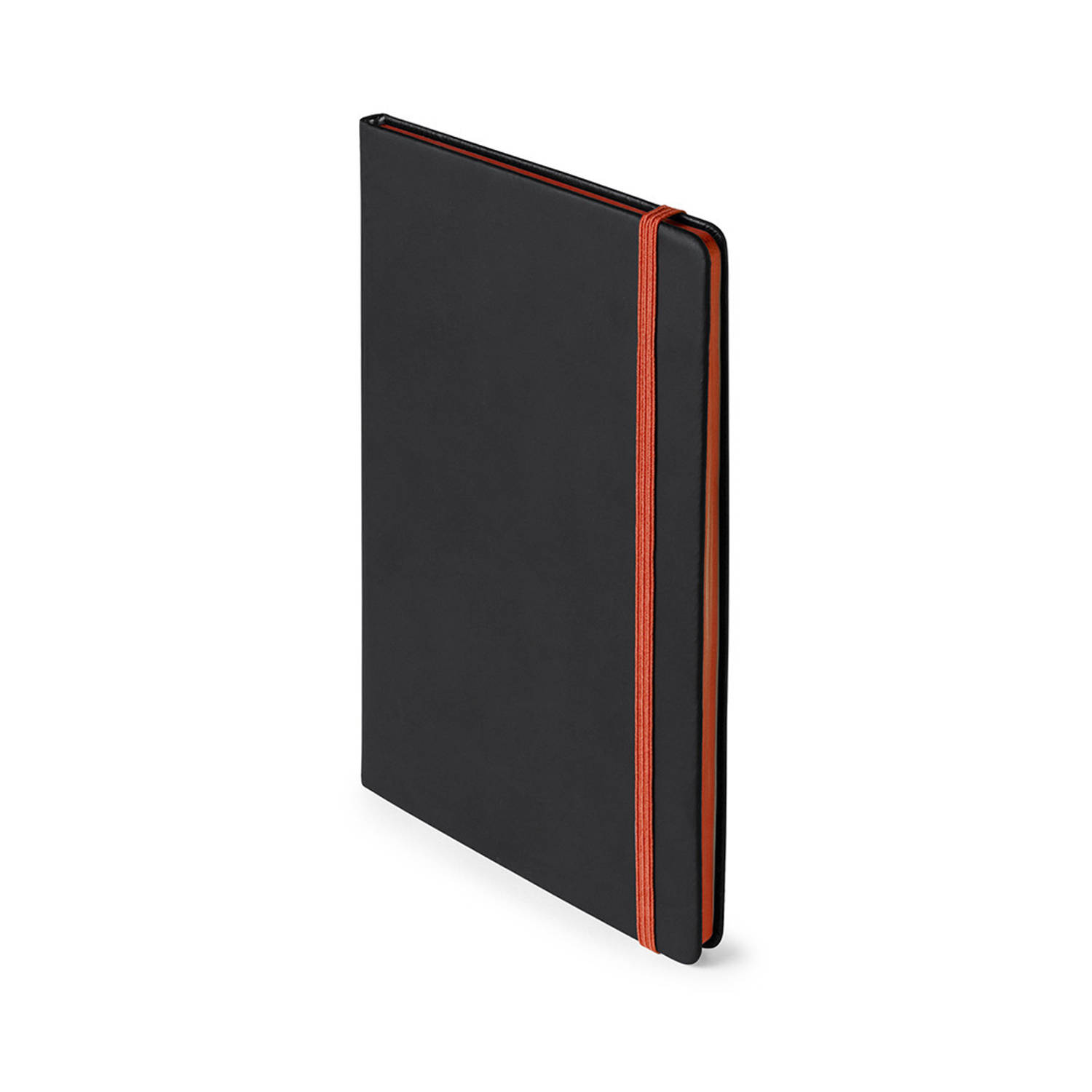 Notitieboekje met oranje elastiek A5 formaat - Notitieboek