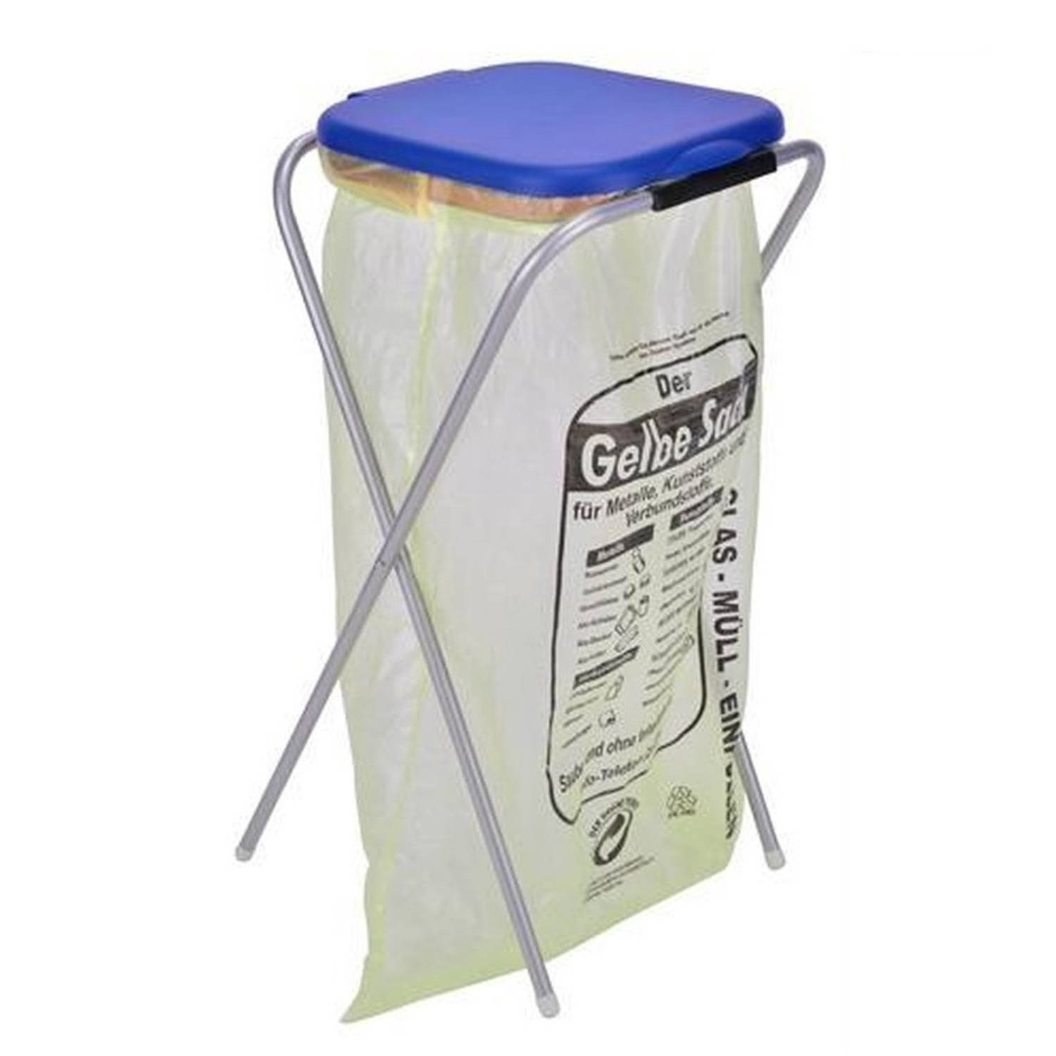 Terug kijken Hoe nevel Staande vuilniszakhouder prullenbak / vuilnisbak blauw 74,5 cm -  Prullenbakken | Blokker