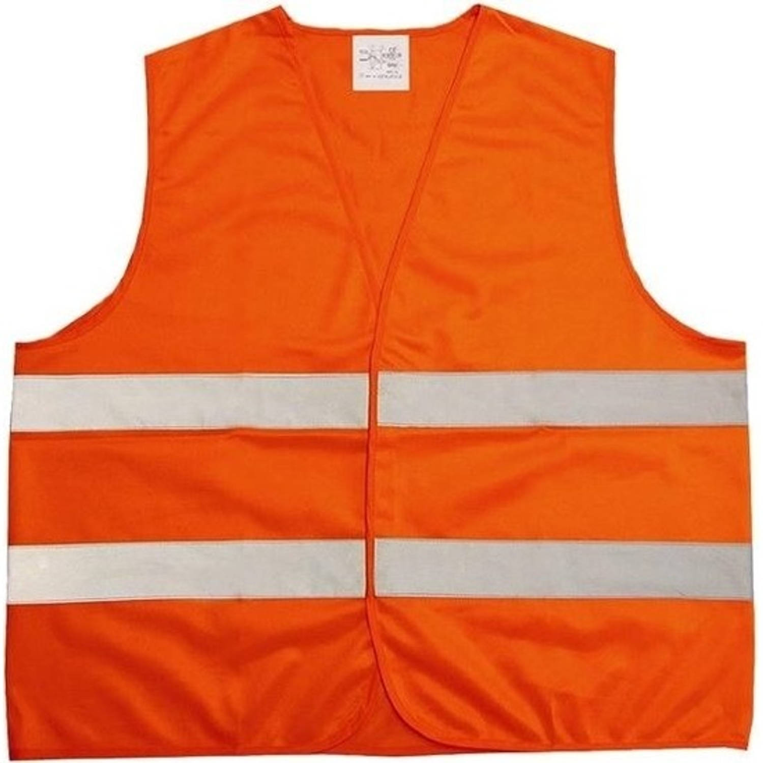 2x Neon oranje veiligheidsvest voor volwassenen - Veiligheidshesje