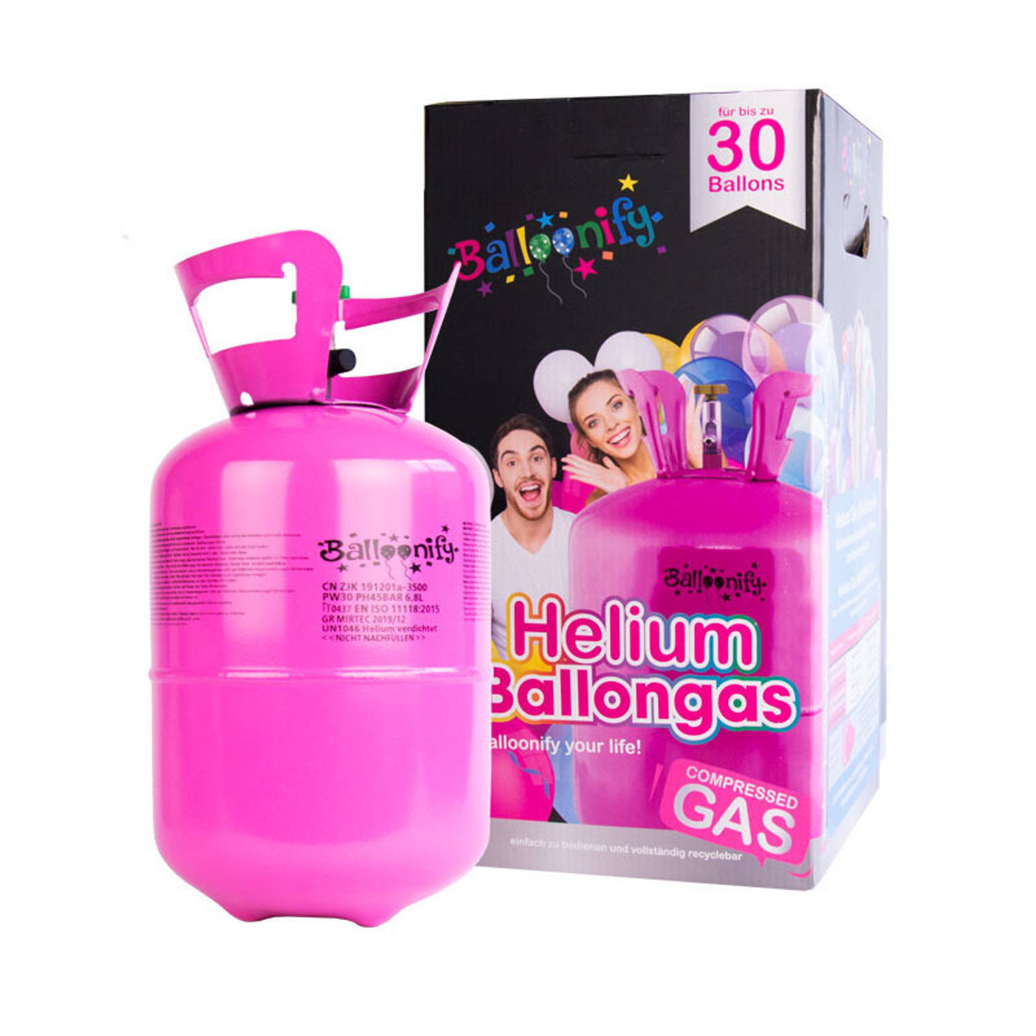 Helium tank/cilinder voor ca. 30 ballonnen - Heliumtank
