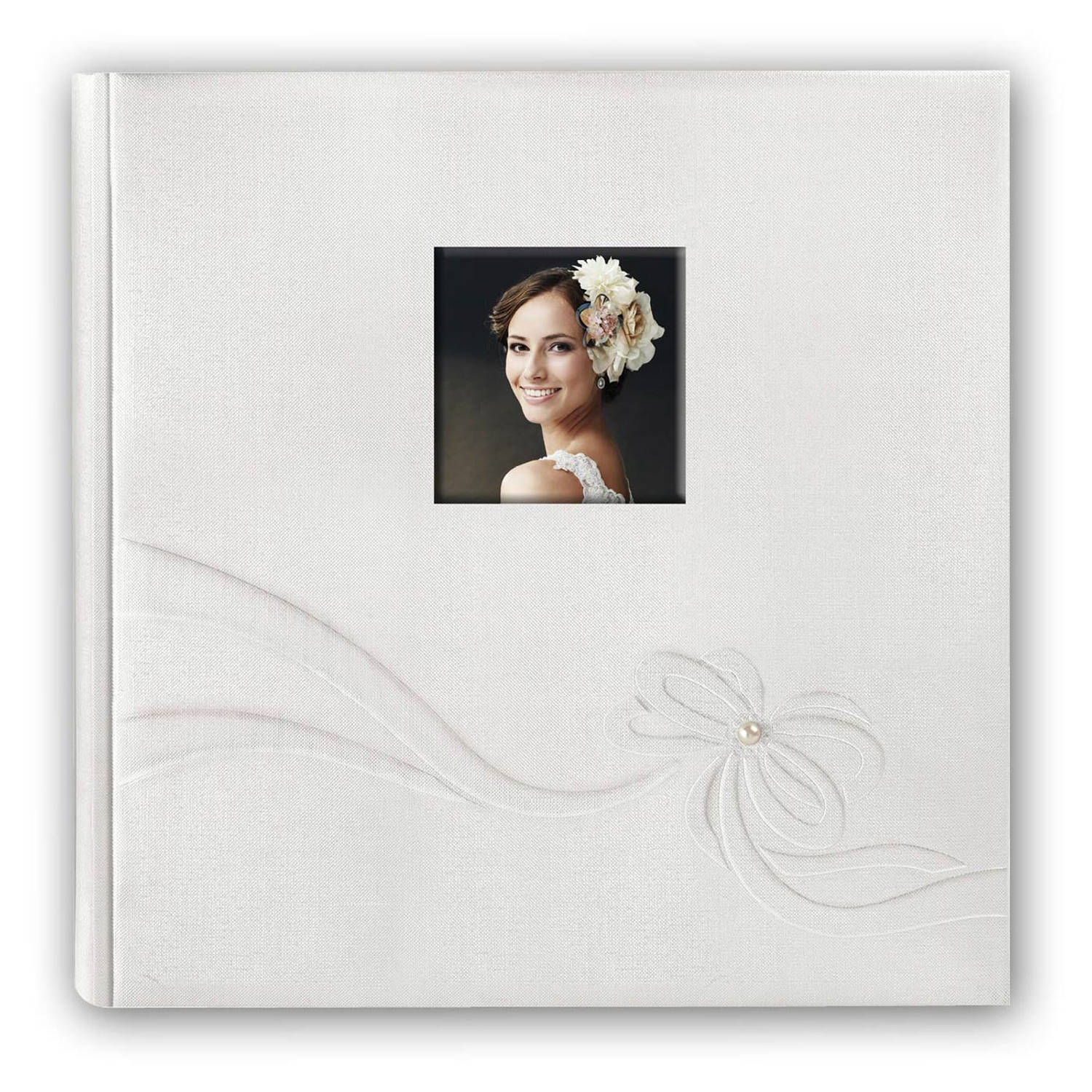 Luxe fotoboek/fotoalbum Karen bruiloft/huwelijk met 30 paginas wit 32 x 32 x 4 cm - Fotoalbums