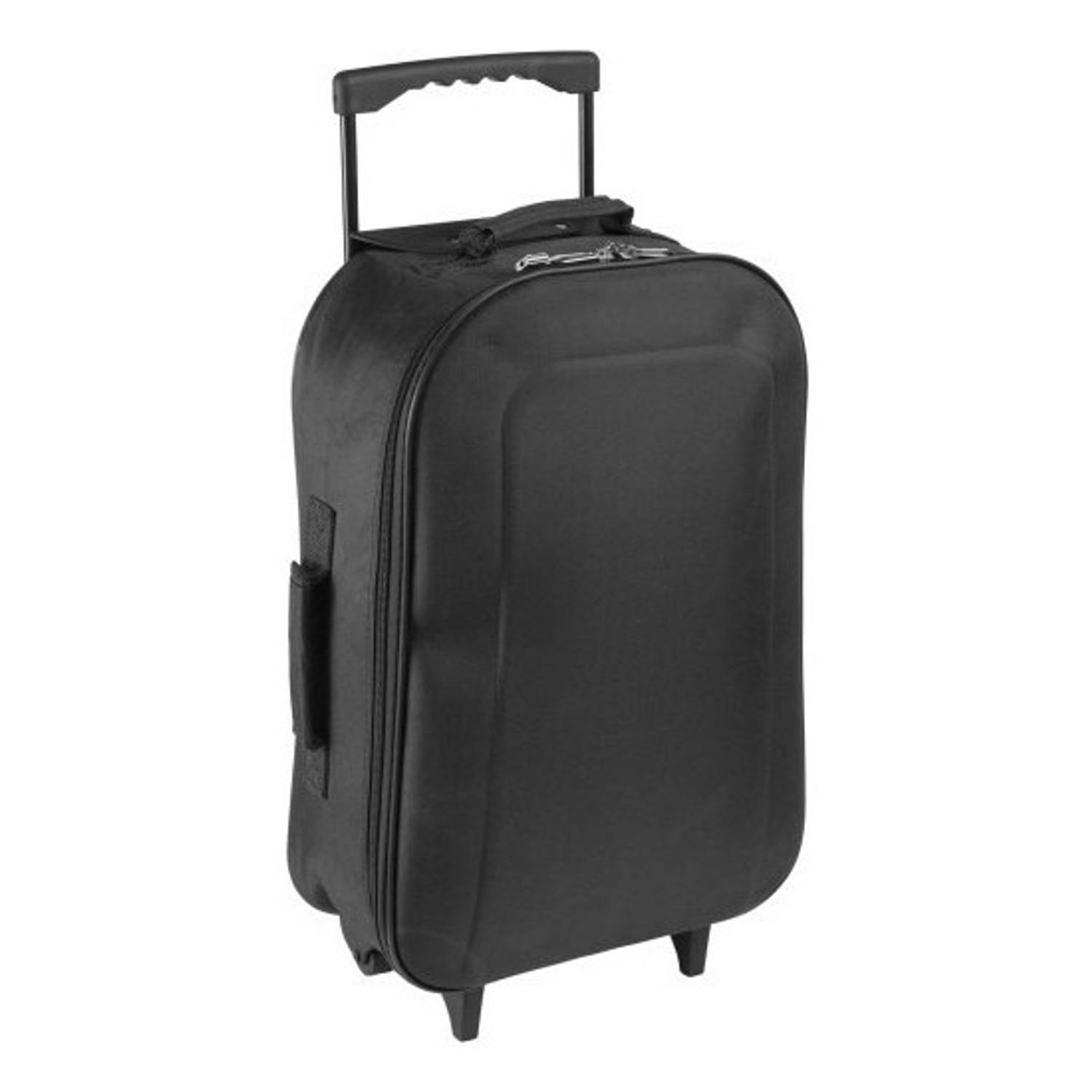 Tijdreeksen Wolkenkrabber perspectief Handbagage reiskoffer/trolley zwart 46 cm - Reiskoffers | Blokker