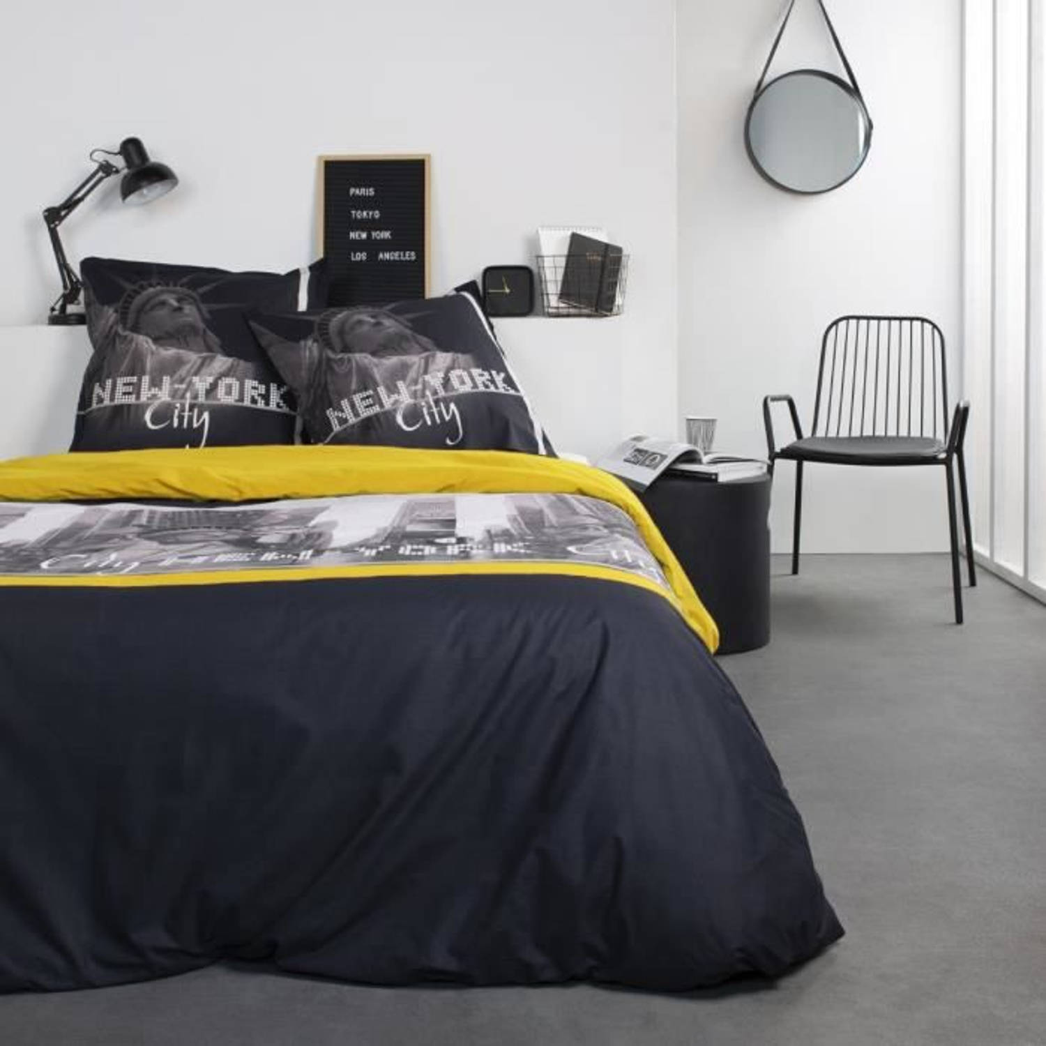 Alex Cotton 2-persoons Bedset 220 X 240 Cm Yellow Print