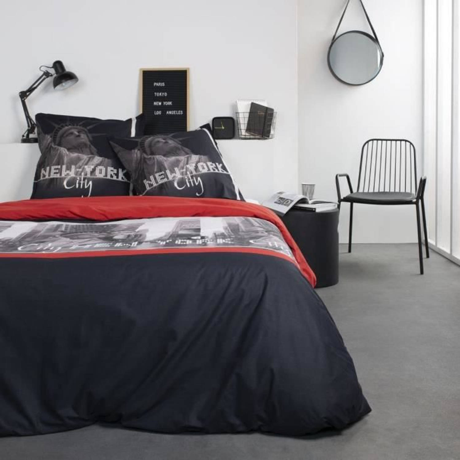 TODAY Katoenen 2-persoons bedset - 220x240 cm - Clem Red Print