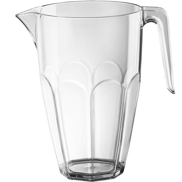2x Bier pitcher/schenkkan van onbreekbaar transparant kunststof - Schenkkannen