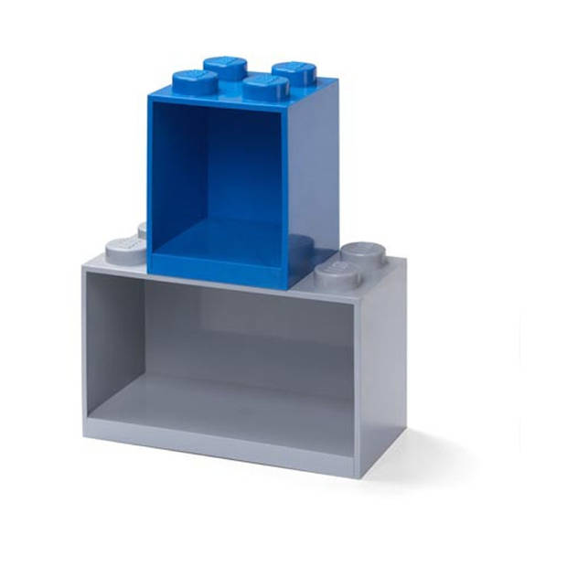 LEGO - Wandschap 8 Brick, Grijs - Polypropyleen - LEGO
