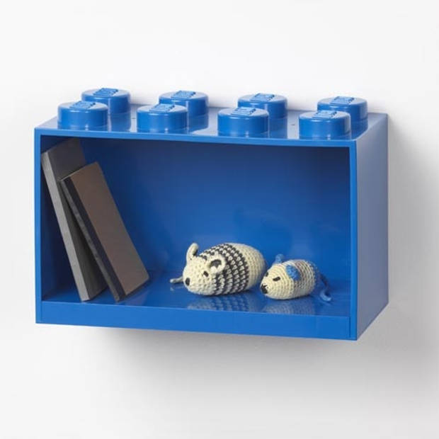 LEGO - Wandschap 8 Brick, Blauw - Polypropyleen - LEGO