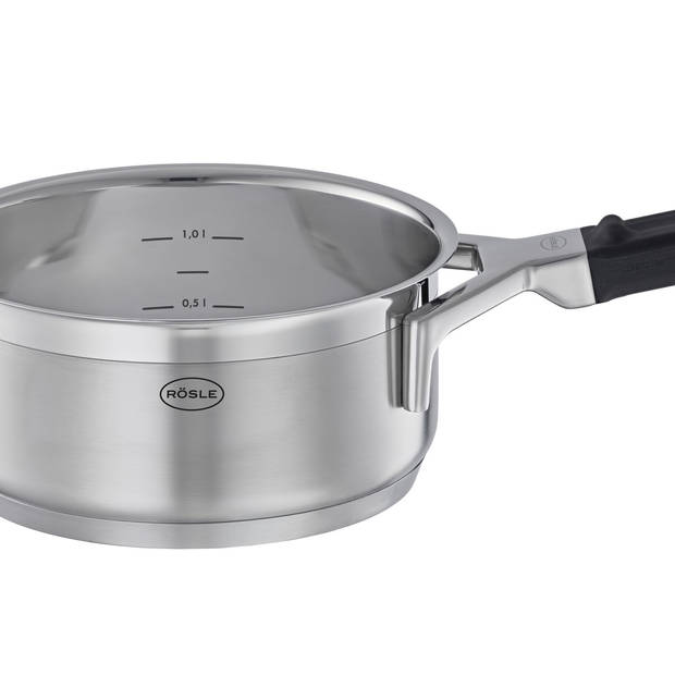 Rösle Keuken - Silence Pro Steelpan 1,4 liter - Roestvast Staal - Zilver