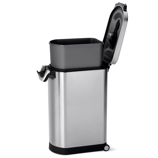 Simplehuman - Opbergbox Dierenvoer 35 liter - Roestvast Staal - Zilver