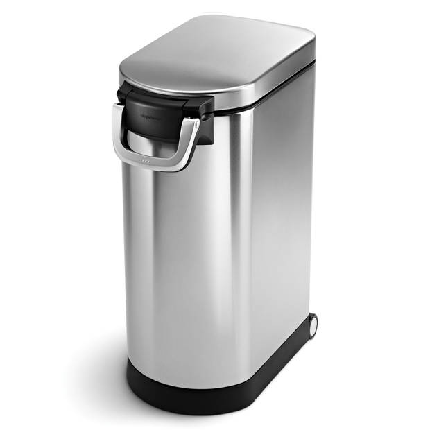 Simplehuman - Opbergbox Dierenvoer 35 liter - Roestvast Staal - Zilver