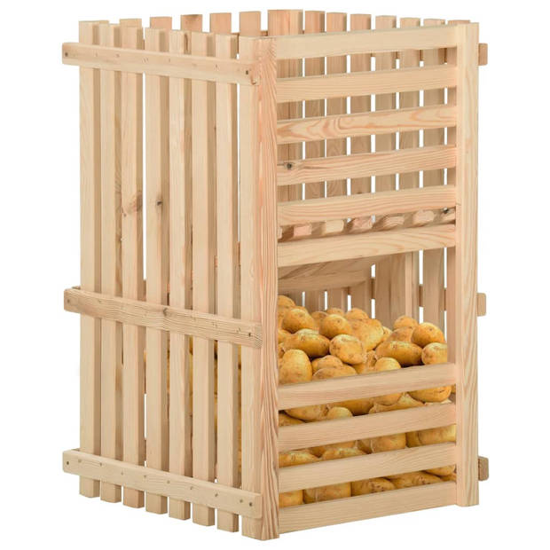 vidaXL Aardappelkist 50x50x80 cm massief grenenhout