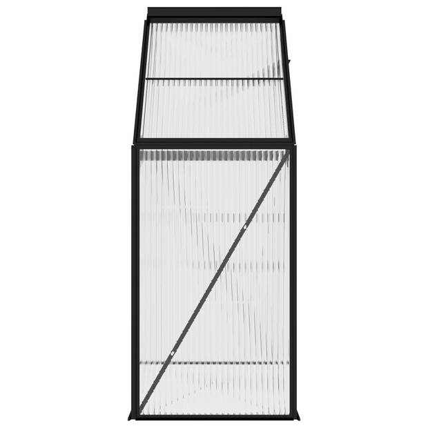 vidaXL Tuinkas 1,33 m² aluminium antracietkleurig