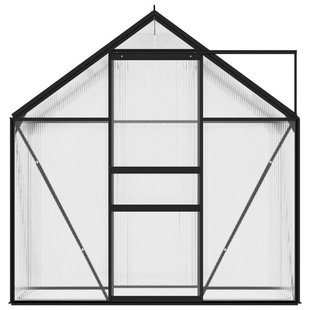 The Living Store Kweekkas - Aluminium - Polycarbonaat - 190 x 70 x 125/195 cm - 1.33 m² oppervlakte