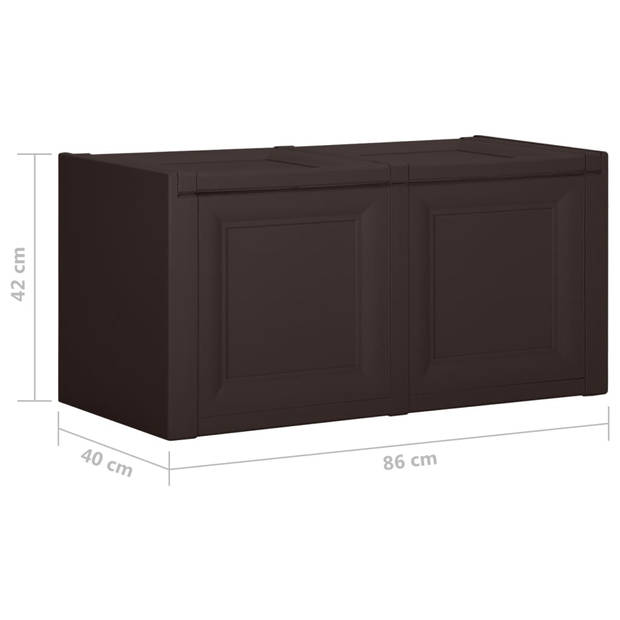 The Living Store Opbergbox 86x40x42 cm - 85L - Bruin - PP