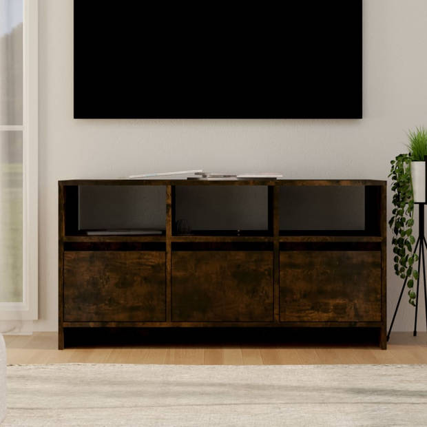 vidaXL Tv-meubel 102x37,5x52,5 cm bewerkt hout gerookt eikenkleurig