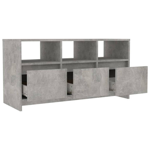 vidaXL Tv-meubel 102x37,5x52,5 cm bewerkt hout betongrijs