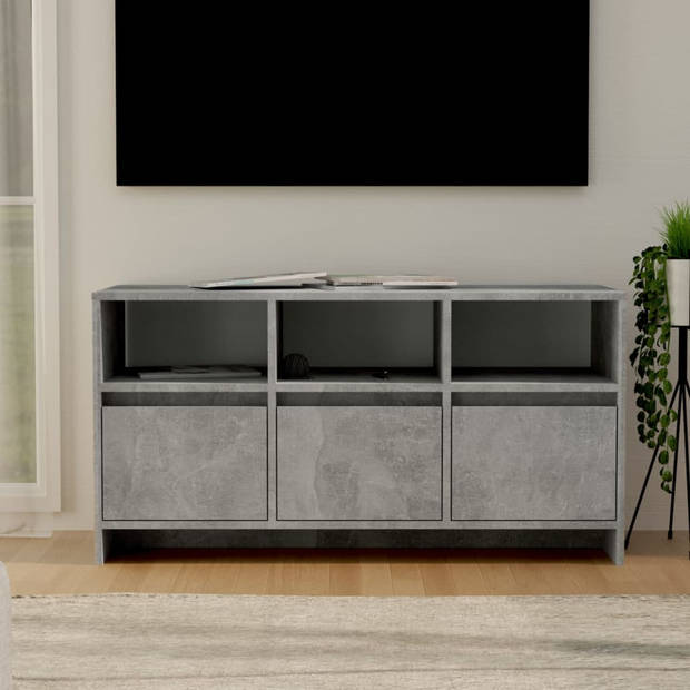 vidaXL Tv-meubel 102x37,5x52,5 cm bewerkt hout betongrijs