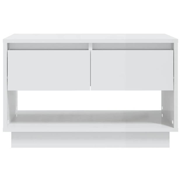 vidaXL Tv-meubel 70x41x44 cm bewerkt hout hoogglans wit