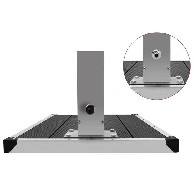 vidaXL Buitendouche met bak HKC roestvrij staal