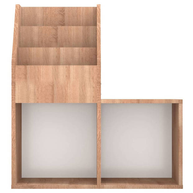 vidaXL Kindertijdschriftenrek 71x30x78,5 cm spaanplaat sonoma eiken