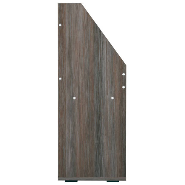 vidaXL Kindertijdschriftenrek 71x30x78,5 cm hout grijs en eikenkleur